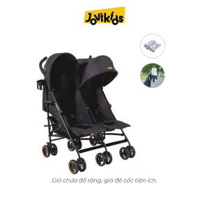 Xe đẩy trẻ em đôi Jovikids gấp gọn một tay cho bé 0-36 tháng